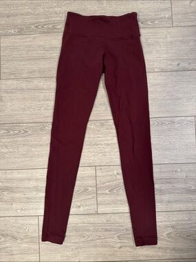 Lululemon High-Waist Burgundy Leggings—sz